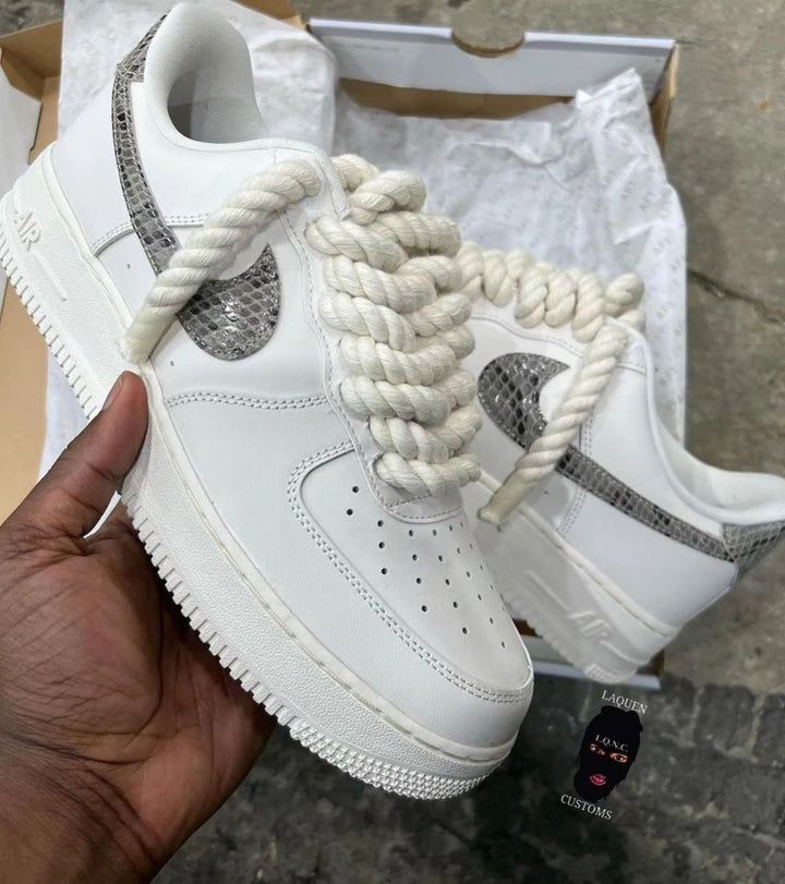 EXTRA LACE REFLECTIVE SWOOSH CUSTOM AIR FORCE 1 - Image 8