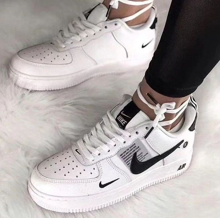 BLACK SWOOSH FONT CUSTOM AIR FORCE 1 - Image 6