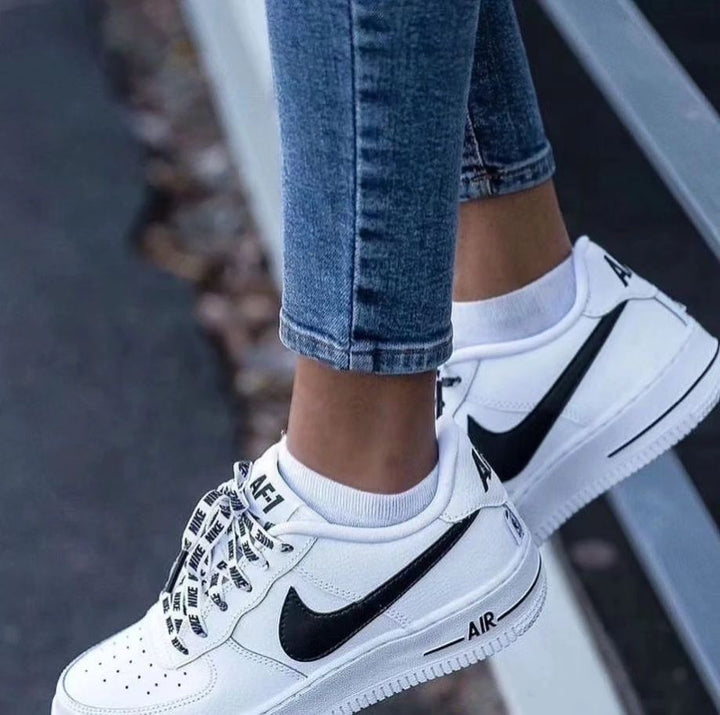 BLACK SWOOSH FONT CUSTOM AIR FORCE 1 - Image 7