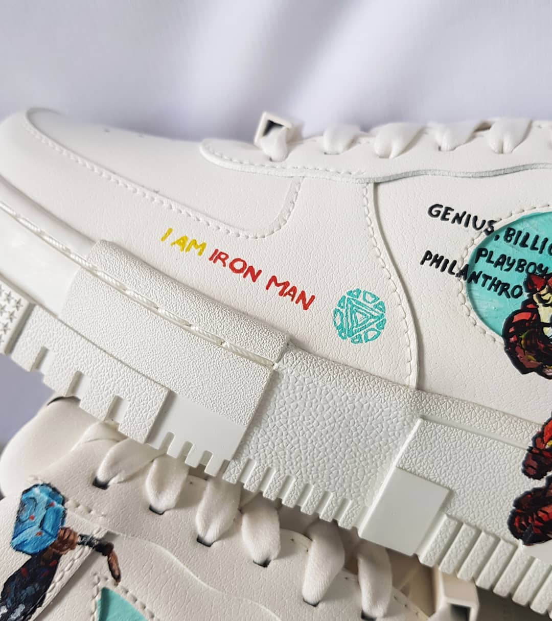 SUPER HERO RED BLUE BROWN CUSTOM AIR FORCE 1 - Image 3