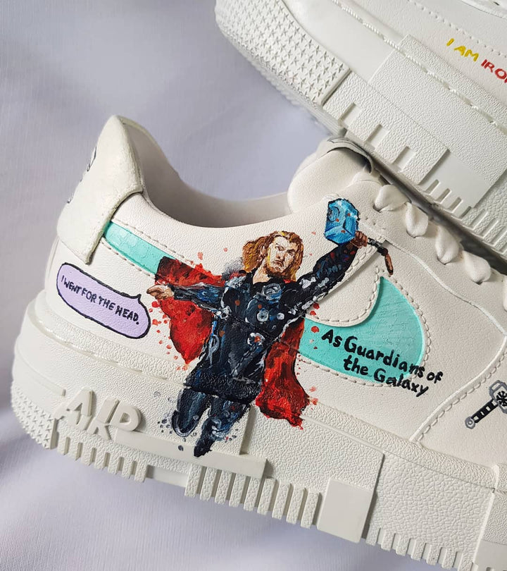 SUPER HERO RED BLUE BROWN CUSTOM AIR FORCE 1 - Image 11