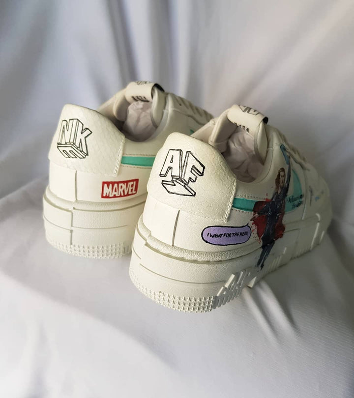 SUPER HERO RED BLUE BROWN CUSTOM AIR FORCE 1 - Image 13