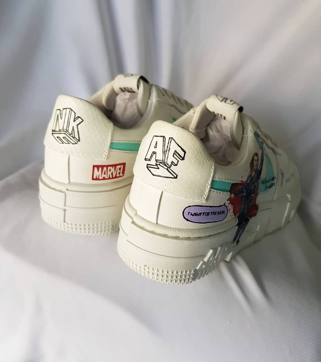 SUPER HERO RED BLUE BROWN CUSTOM AIR FORCE 1 - Image 6