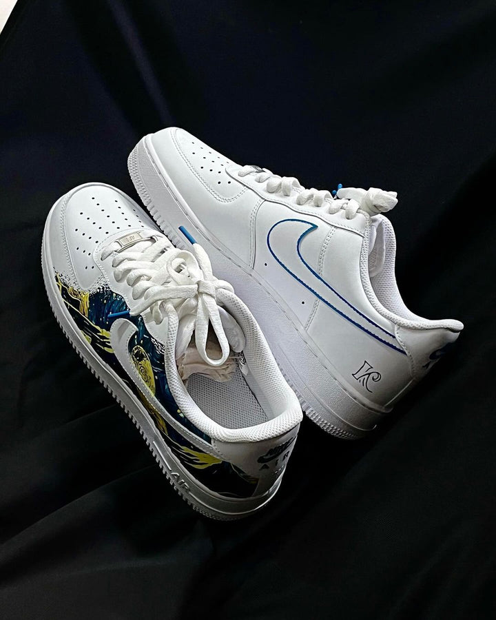 WAVES SNOW-CAPPED MOUNTAIN BLUE YELLOW BLACK CUSTOM AIR FORCE 1 - Image 9