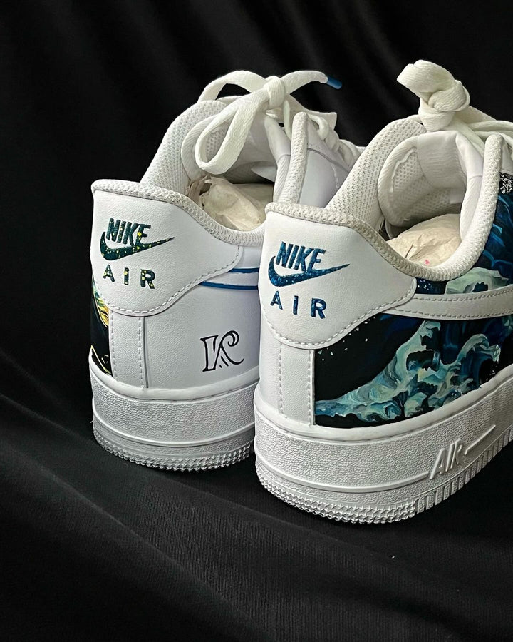 WAVES SNOW-CAPPED MOUNTAIN BLUE YELLOW BLACK CUSTOM AIR FORCE 1 - Image 10