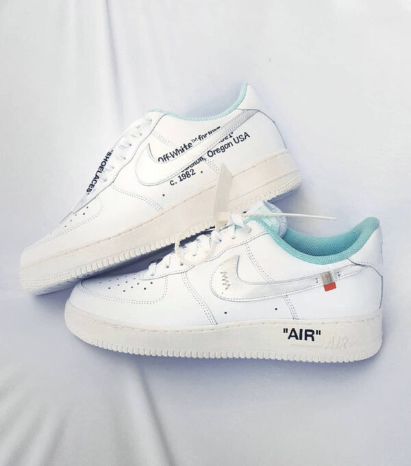 SLIVERY SWOOSH BLACK FONT CUSTOM AIR FORCE 1 - Image 5