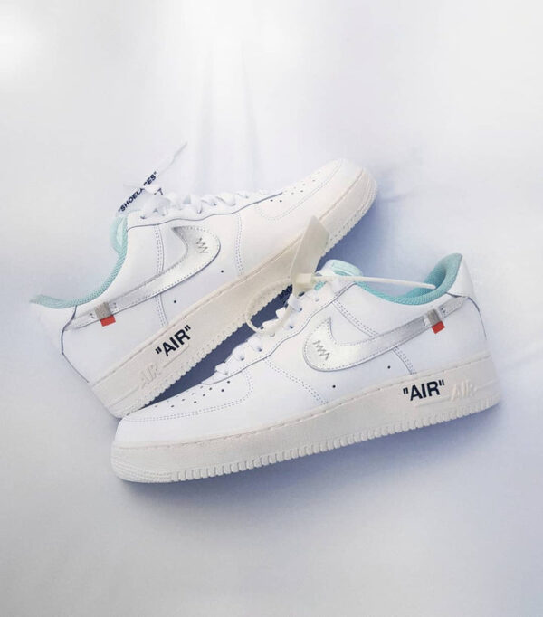 SLIVERY SWOOSH BLACK FONT CUSTOM AIR FORCE 1 - Image 8