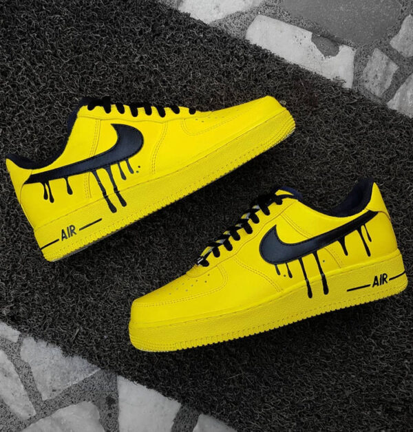 BLACK YELLOW CUSTOM AIR FORCE 1 - Image 5