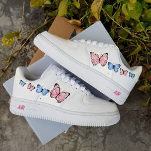 BUTTERFLY BLUE PINK CUSTOM AIR FORCE 1