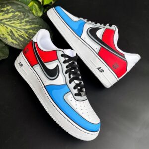 NAVY BLUE RED BLACK CUSTOM AIR FORCE 1