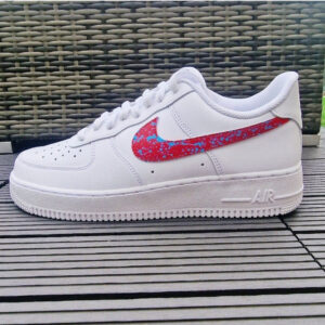 RED BLUE SPLASH CUSTOM AIR FORCE 1