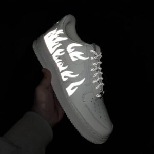 WHITE FIRE SHINE CUSTOM AIR FORCE 1