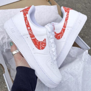 RED BANDANA CUSTOM AIR FORCE 1