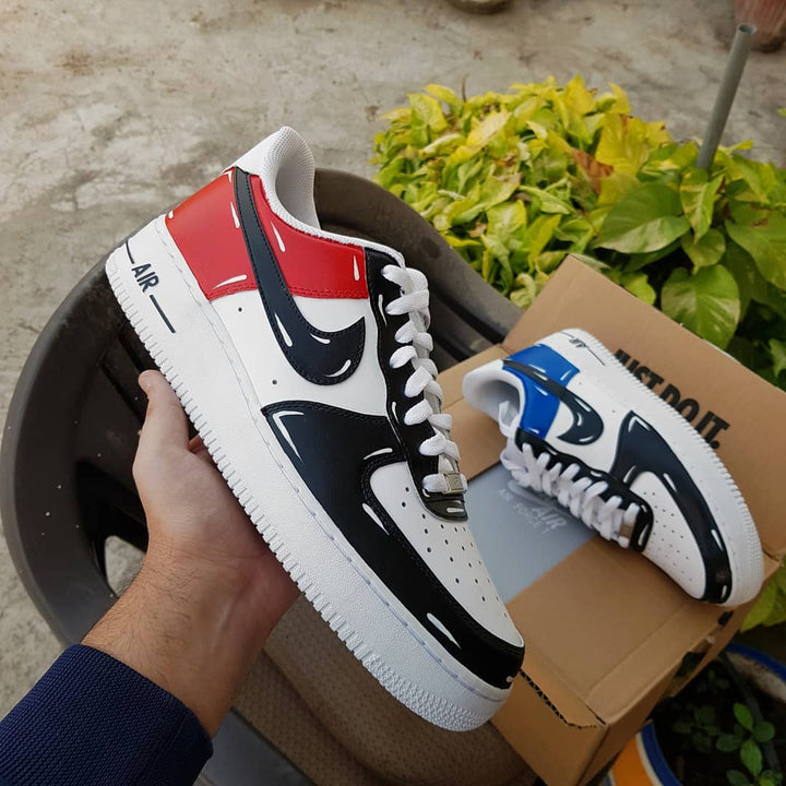 RED BLUE BLACK CUSTOM AIR FORCE 1 - Image 7