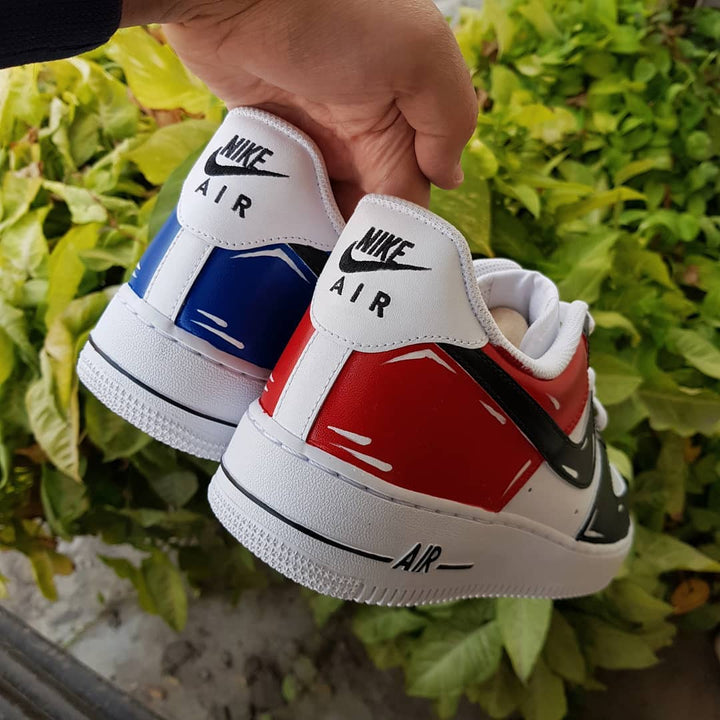 RED BLUE BLACK CUSTOM AIR FORCE 1 - Image 8