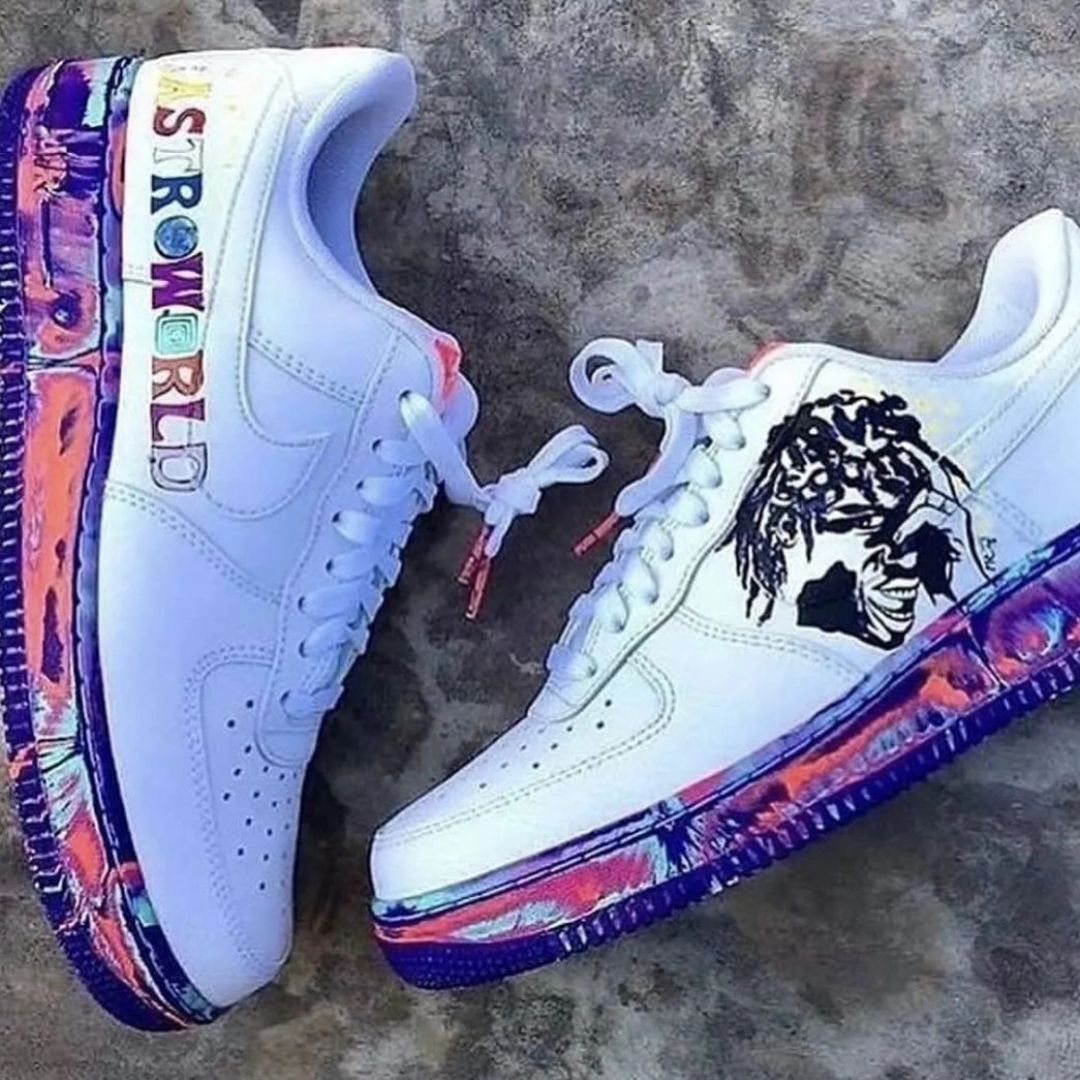 CONTRASTING COLORS BLUE PINK AIR FORCE 1