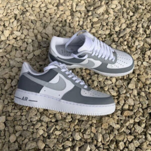 GREY SMOOTH CUSTOM AIR FORCE 1