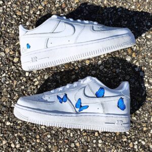 Custom Air Force 1 Blue Butterfly
