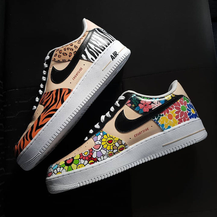 FLOWER LEOPARD PATTERN COLORFUL CUSTOM AIR FORCE 1 - Image 12