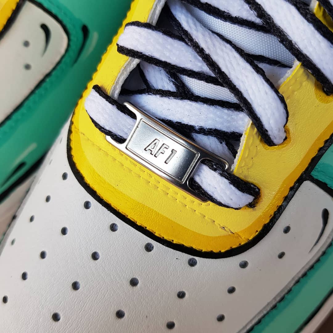 ORANGE BLUE YELLOW WHIT CUSTOM AIR FORCE 1 - Image 3