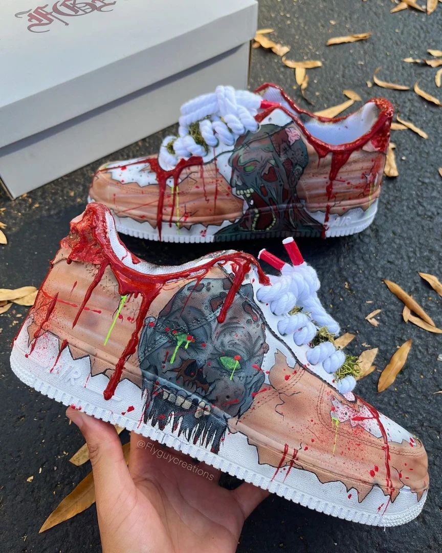 GOSHT BLOODY RED CUSTOM AIR FORCE 1 - Image 5