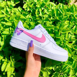 Custom Air Force 1 Pink Lavender Butterfly ????