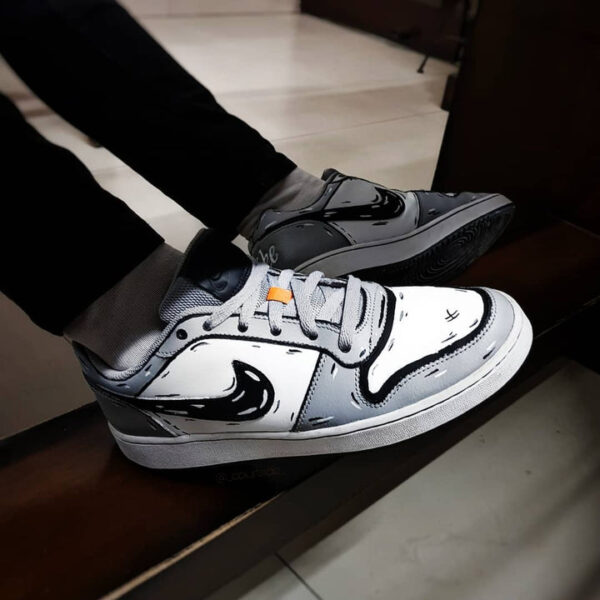 GRAY BLACK CUSTOM AIR JORDAN 1 - Image 8