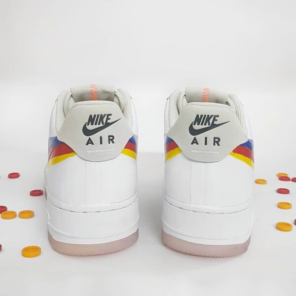 YELLOW BLUE RED SWOOSH CUSTOM AIR FORCE 1 - Image 2