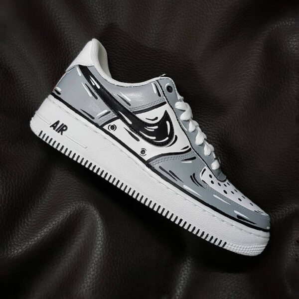 GRAY BLACK CUSTOM AIR FORCE 1 - Image 5