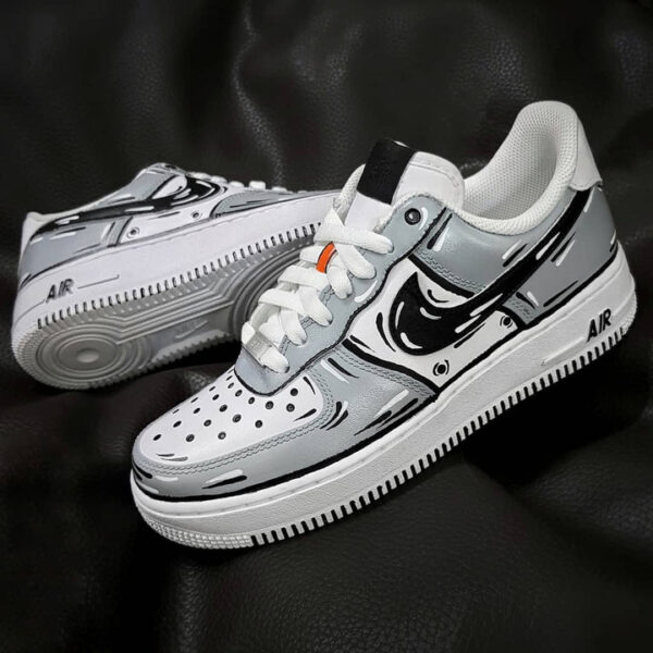 GRAY BLACK CUSTOM AIR FORCE 1 - Image 8