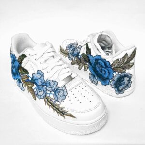 EMBROIDERY ROSE BLUE CUSTOM NIKE AIR FORCE 1