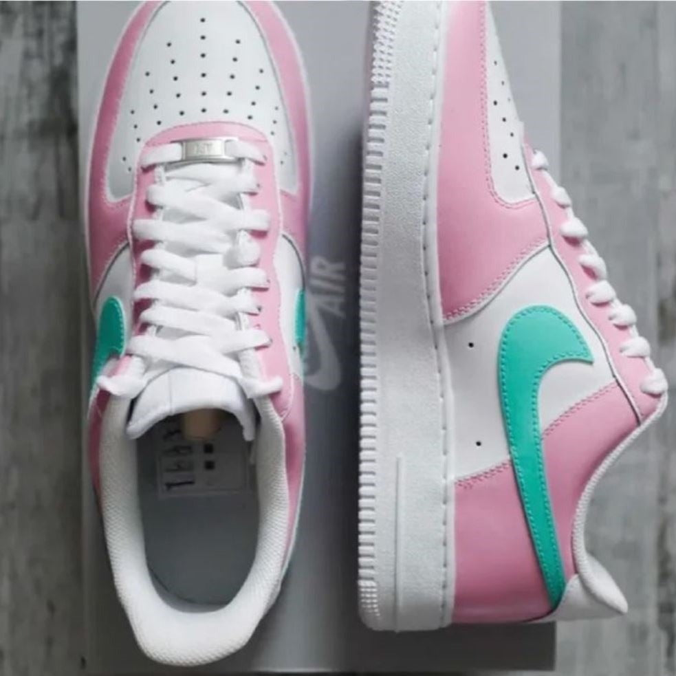 PINK GREEN CUSTOM AIR FORCE 1