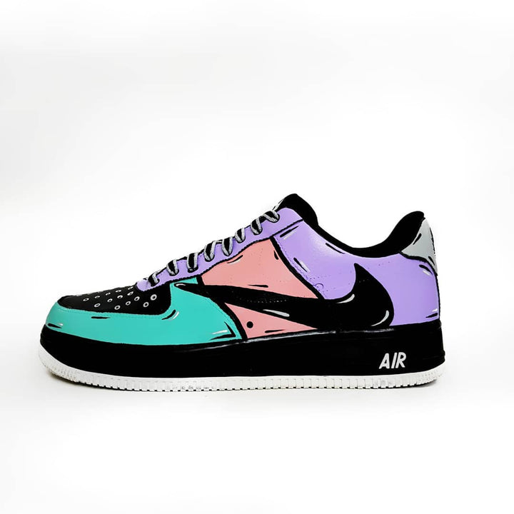 NAVY BLUE PINK PURPLE REVERSE SWOOSH CUSTOM AIR FORCE 1 - Image 7