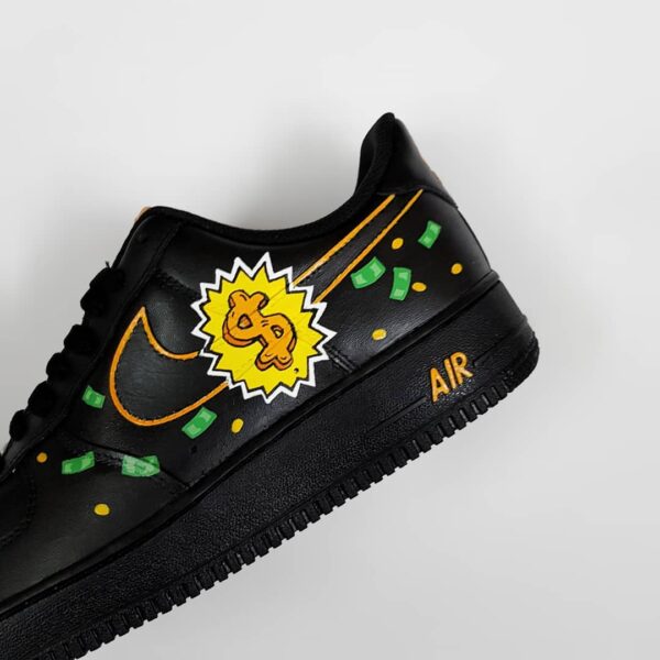 CARTOON DUCK MONEY BLACK GREEN CUSTOM AIR FORCE 1 - Image 5