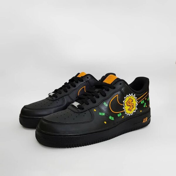 CARTOON DUCK MONEY BLACK GREEN CUSTOM AIR FORCE 1 - Image 7