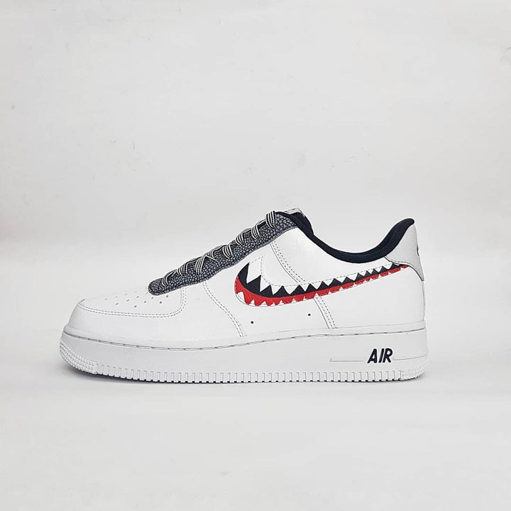 JAGGED BLACK RED CUSTOM AIR FORCE 1 - Image 13