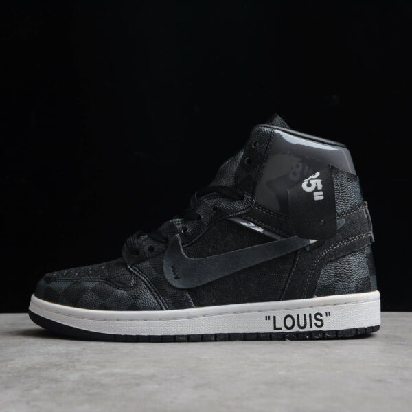 BLACK OFF-LOUIS LV CUSTOM AIR JORDAN 1 - Image 6