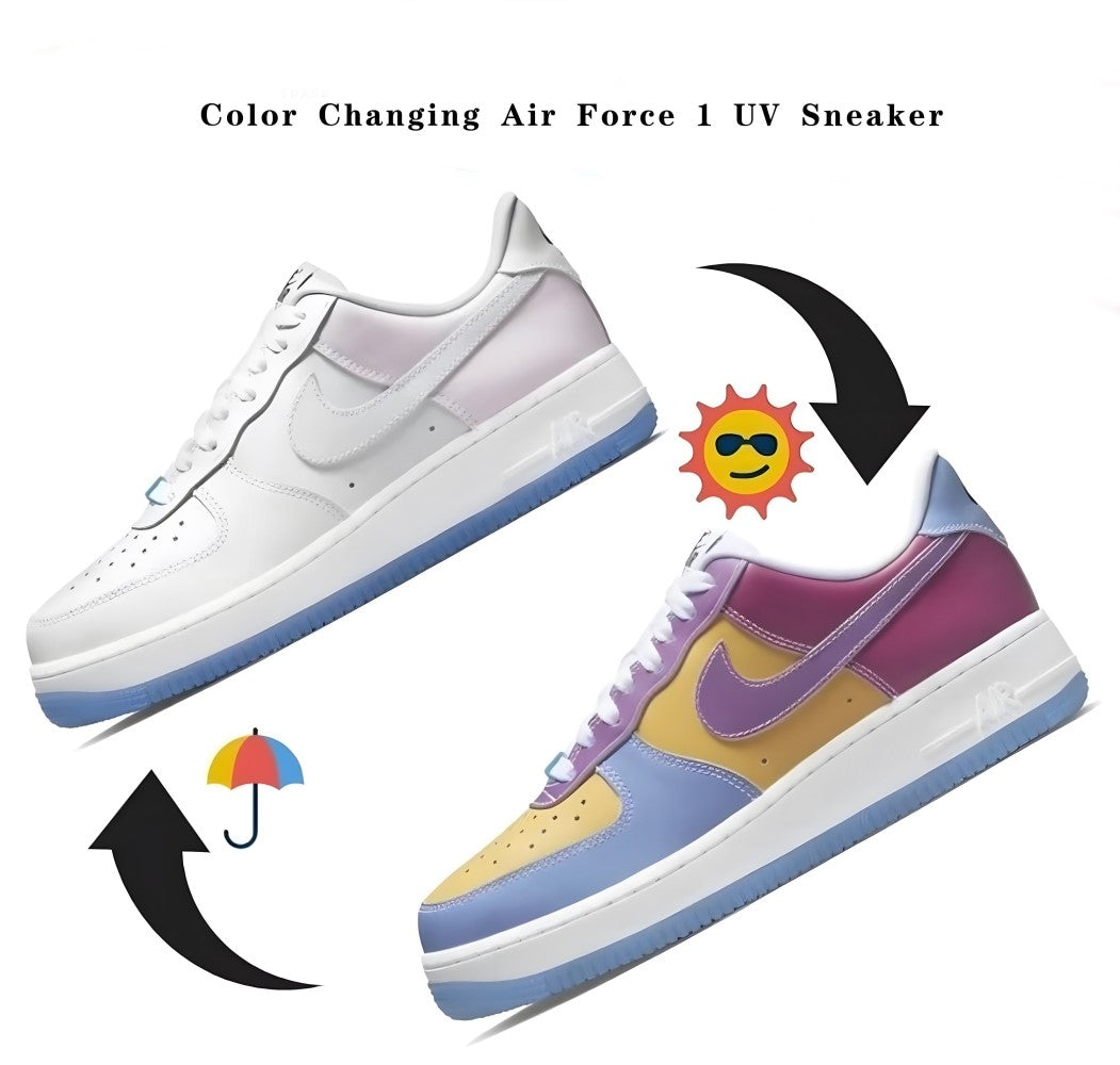 ULTRAVIOLET LIGHT CHANGE COLOR CUSTOM AIR FORCE 1