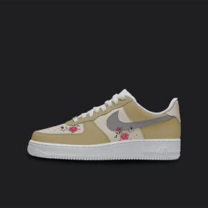 BEIGE FLOWERS CUSTOM AIR FORCE 1