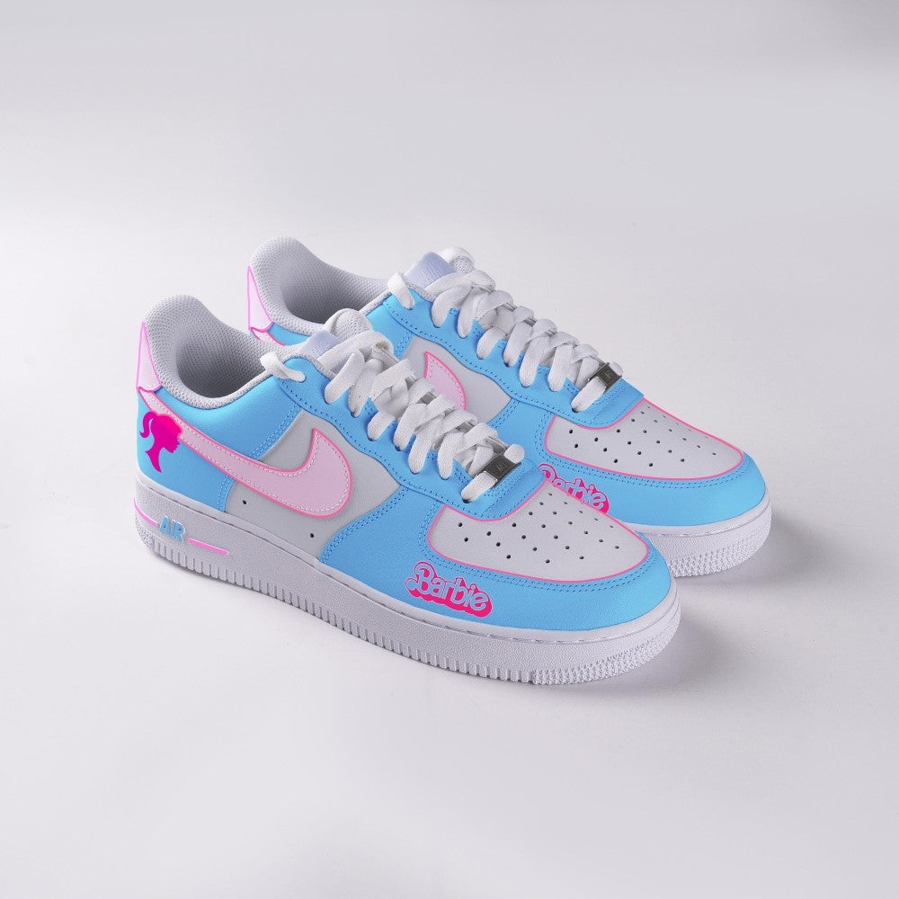 BLUE PINK LADY CARTOON CUSTOM AIR FORCE 1 - Image 3
