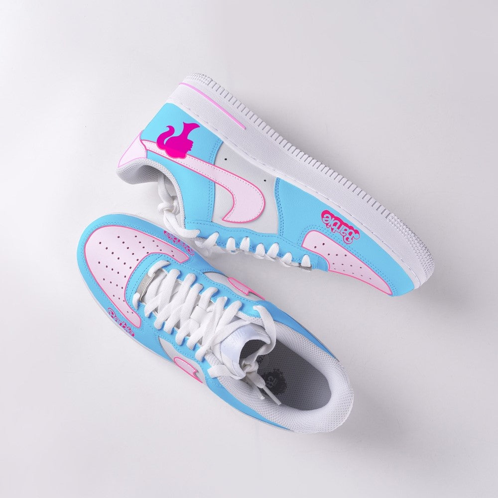 BLUE PINK LADY CARTOON CUSTOM AIR FORCE 1 - Image 4