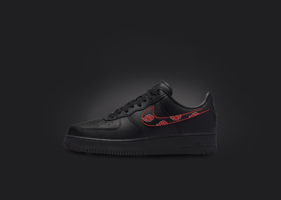 BLACK RED CLOUD ANIME CUSTOM AIR FORCE 1