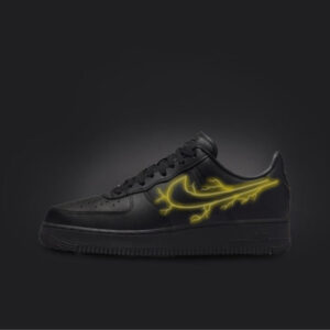 BLACK YELLOW FLASH CUSTOM AIR FORCE 1