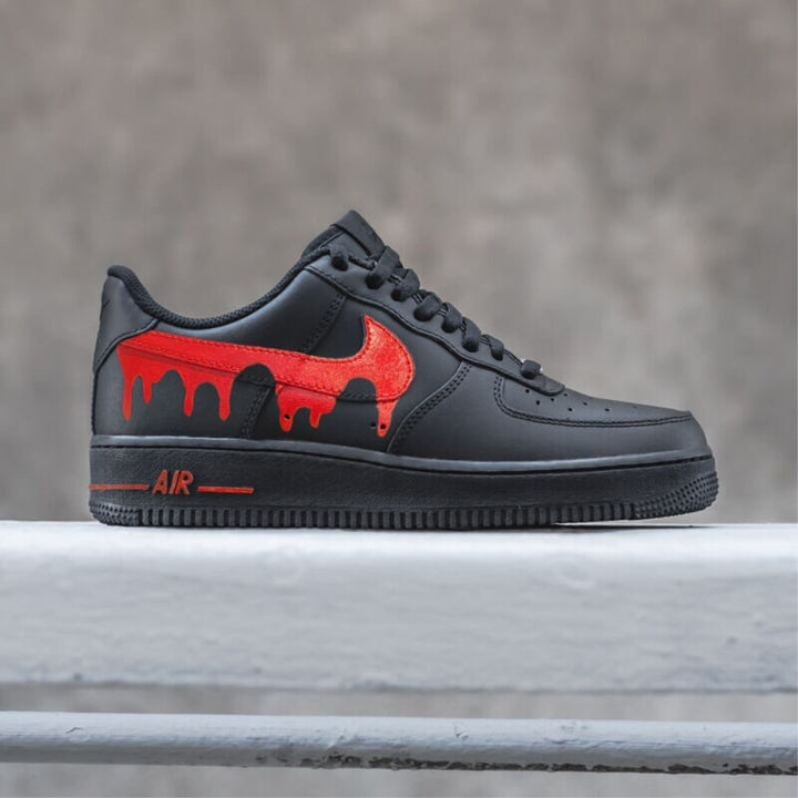 BLACK RED DRIP CUSTOM AIR FORCE 1 - Image 6