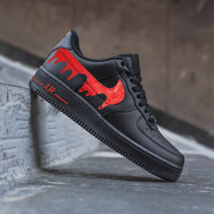 BLACK RED DRIP CUSTOM AIR FORCE 1 - Image 7