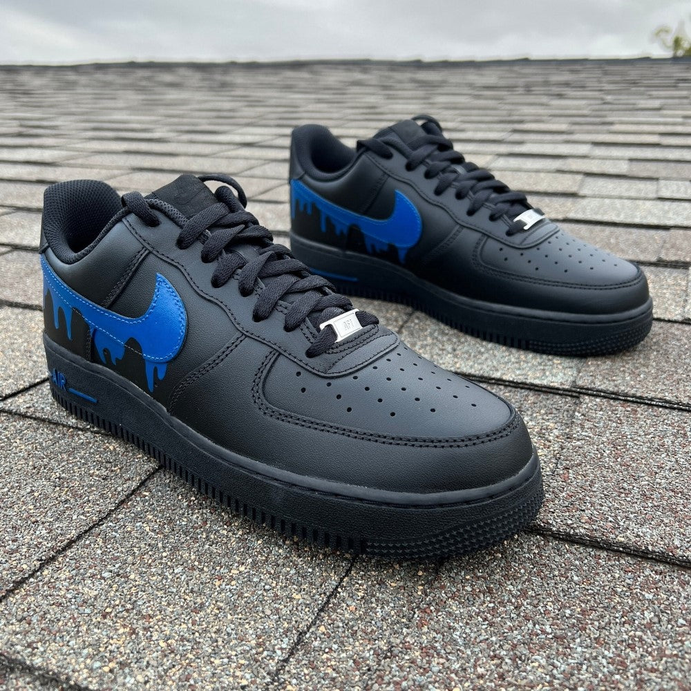 BLACK BLUE DRIP CUSTOM AIR FORCE 1 - Image 2