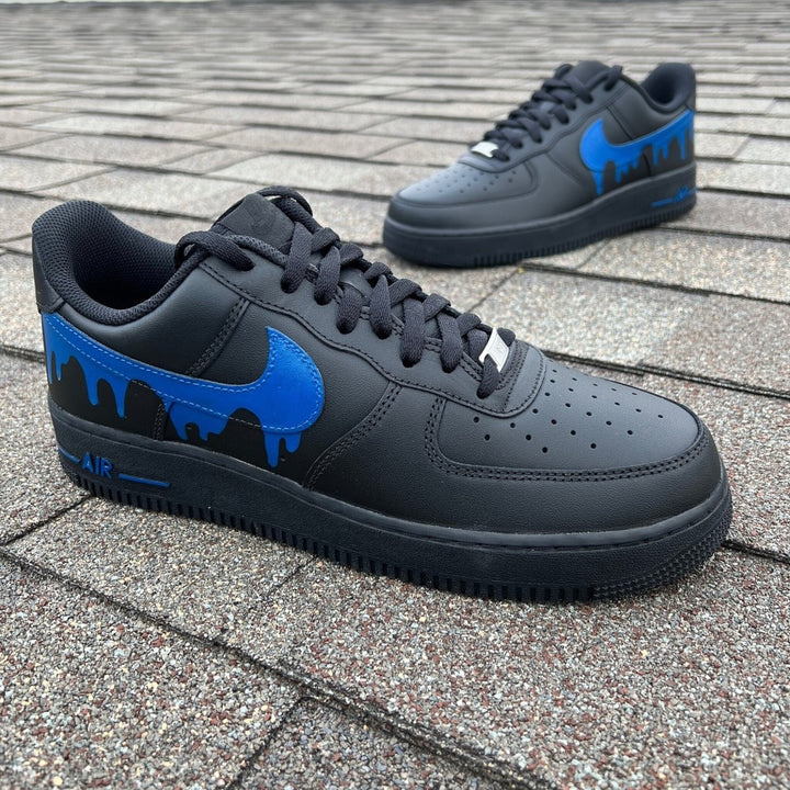 BLACK BLUE DRIP CUSTOM AIR FORCE 1 - Image 7