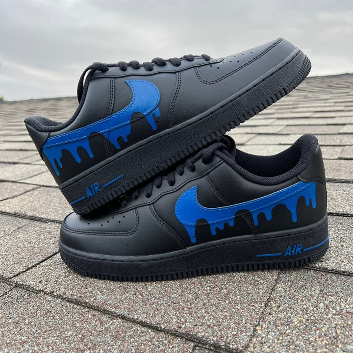 BLACK BLUE DRIP CUSTOM AIR FORCE 1 - Image 5