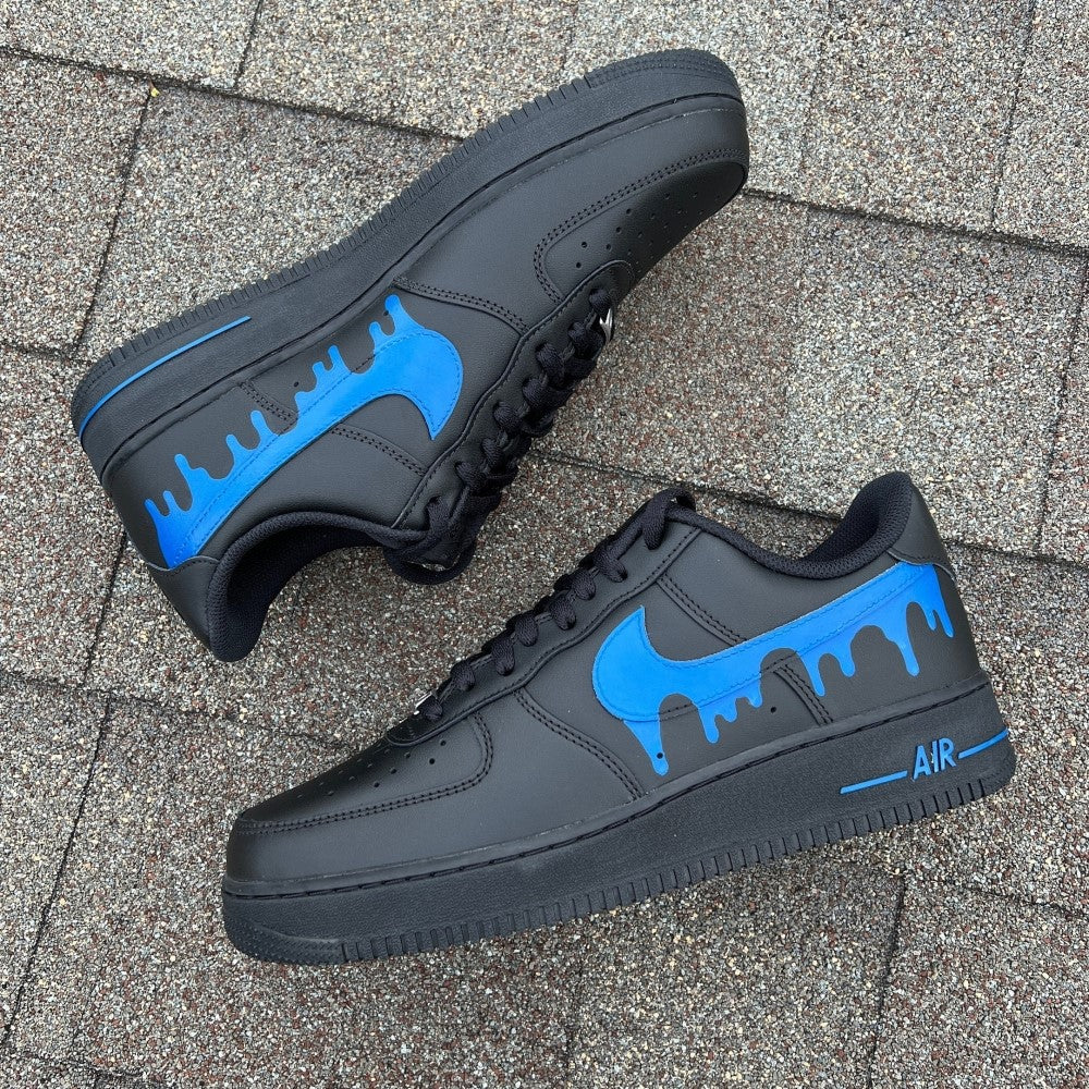 BLACK BLUE DRIP CUSTOM AIR FORCE 1 - Image 4