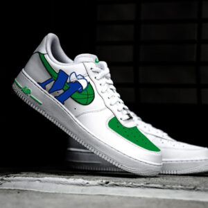 BLUE GREEN SWOOSH CUSTOM AIR FORCE 1